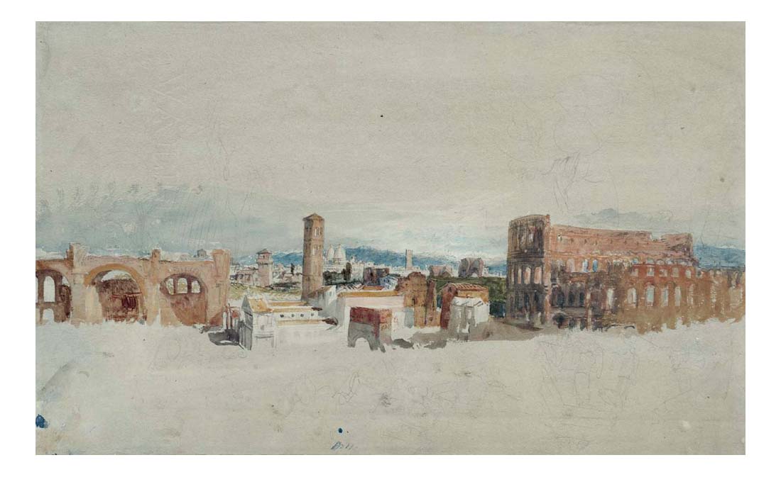 The Colosseum and the Basilica of Constantine from the Palatine Hill, Rome, 1819 by John Mallord William Turner RA